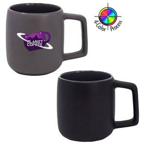 14 Oz. Spartan Black-Gray Two-Tone Mug (4 Color Process)
