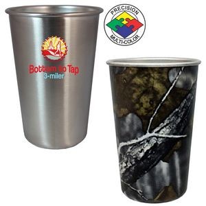 16oz Camo Stainless Pint Mixing Glass w/Rolled Lip (Screen Printed)