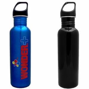 26oz Black Stainless Excursion Water Bottle (Screen Printed)