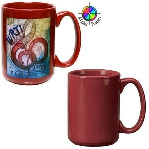 15oz El Grande Mug - 4 Color Process (Maroon Red)
