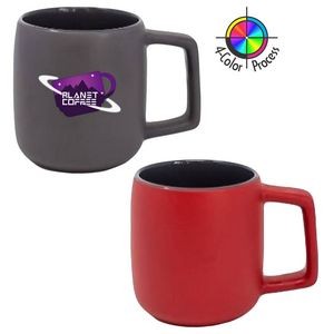 14 Oz. Spartan Red-Gray Two-Tone Mug (4 Color Process)