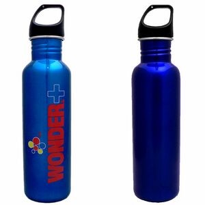 26oz Blue Stainless Excursion Water Bottle (Screen Printed)