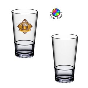 16 Oz. Clear Stackable Acrylic Pint Mixing Glass (4 Color Process)
