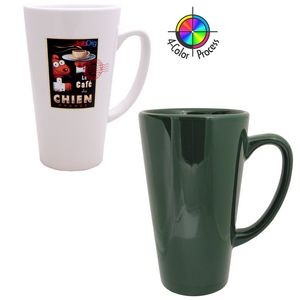 15oz Vitrified Hunter Green Cafe Latte Mug - 4 Color Process