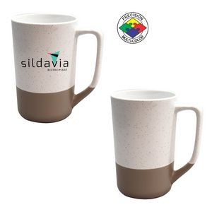 16oz Phoenix Cafe Mug Speckled White w/ Gray base - Dishwasher Resistant - Precision Spot Color