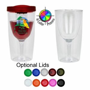 10 Oz. Vino2GO Acrylic Wine Glass Tumbler (4 Color Process)