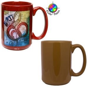 15oz El Grande Mug - 4 Color Process (Milk Chocolate Brown)