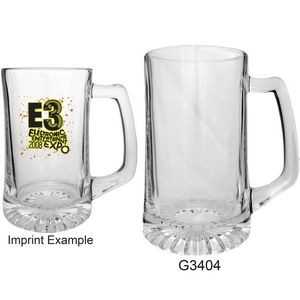 25 Oz. Clear Glass Sport Beer Mug (Screen Printed)