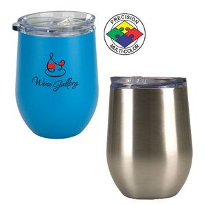 12oz Stainless Vacuum Double Wall Wine Tumbler (Screen Printed)