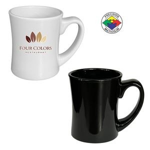 19oz Black Oversize Diner/Military Mug - Dishwasher Resistant - Precision Spot Color