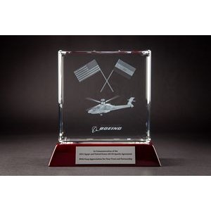 Square Crystal Award (6 1/4 x 6 1/4 x 2 3/4")