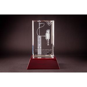 Beveled Rectangle Crystal Award (8 5/8 x 5 x 5")