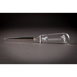 Crystal Letter Opener 9 5/8 x 1 3/8 x 5/8"