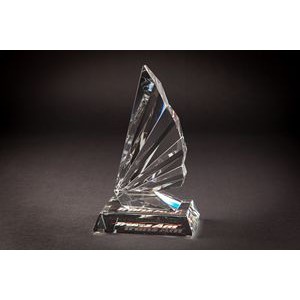 Crystal Fanfare Award 9 3/4 x 6 x 4 1/4"