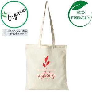 Organic Tote Bag - 5 Oz Natural Organic Cotton (15 x 15)