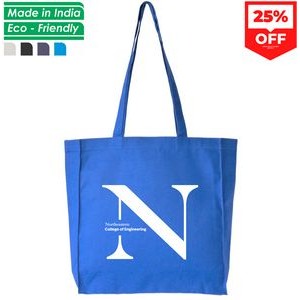 Conference Tote Bag w/ Full Gusset - 10 Oz Royal Blue Canvas (13 x 14 x 4)