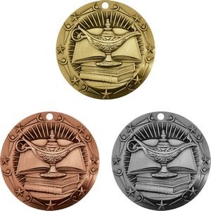 Stock World Class Sports & Academic Medals - Book & Lamp