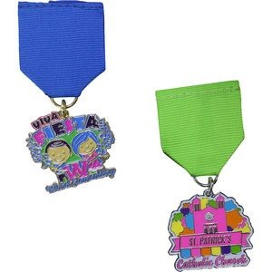 Fiesta Medals - 1 1/2" W x 1 1/2" H x 1/16" D