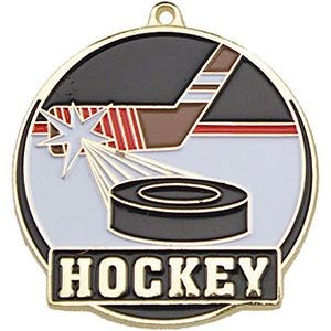 Stock Gold Enamel Sports Medals - Hockey