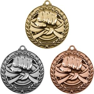 Stock Small Academic & Sports Laurel Medals - Martial Arts