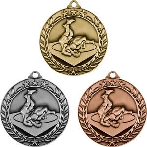 Stock Small Academic & Sports Laurel Medals - Wrestling