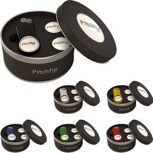 Pitchfix XL 3.0 Deluxe Set - Tool & 2 Additional Markers in Round Tin