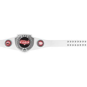 Shield Championship Belts - White-Silver
