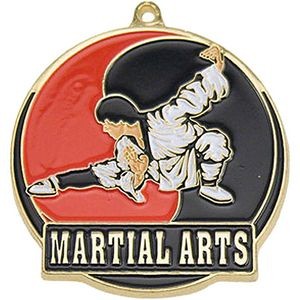 Stock Gold Enamel Sports Medals - Martial Arts