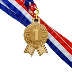 Wood Medals - 2 1/4" W x 2 1/4" H
