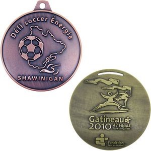 Diestruck Antiqued Medals - 1 3/4" DIA