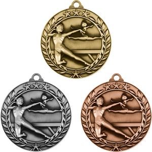 Stock Small Academic & Sports Laurel Medals - Women's Gymnastics