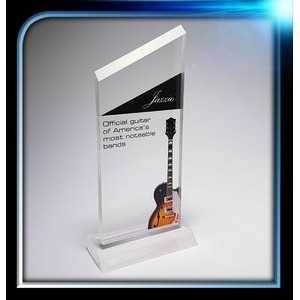 Frosted Series Acrylic Slanted Top Award w/Base (3"x 7"x3/8")