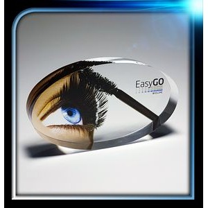 Executive Series Oval Paperweight (2 1/4"x4"x 3/4")