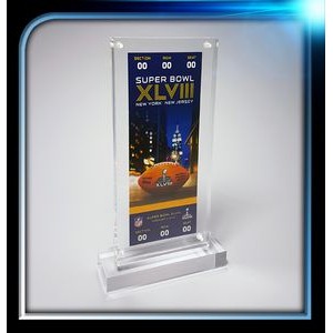 Entrapment Plaque w/Clear Background on Base (3 3/4"x 8 1/4" x 1/2")