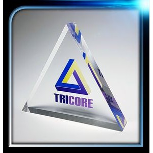 Executive Series Triangle Paperweight (4"x4"x3/4")