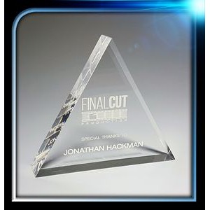 Executive Series Triangle Paperweight (3 1/2"x3 1/2"x3/4")