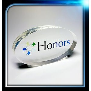 Lucite Flat Oval Award (4 1/2