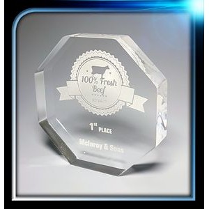 Executive Series Octagon Paperweight (3 1/2"x3 1/2"x3/4")