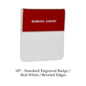 Engraved Name Badges w/ Pocket Fold
