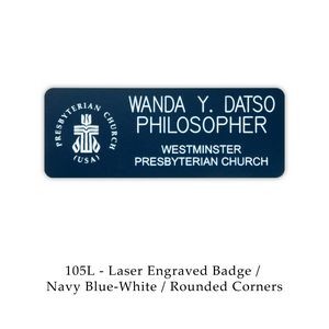 Laser Engraved Named Badge (2"x3")