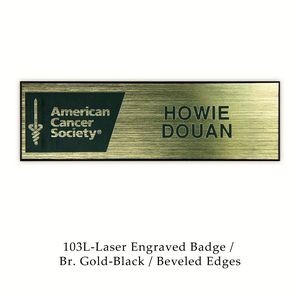 Laser Engraved Named Badge (1"x3")
