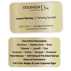Aluminum Business Cards - GOLD (2 Side Imprint)
