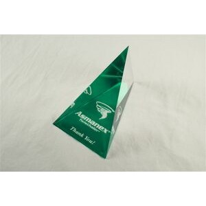 Acrylic 3-D Wedge Paper Weight / Award (6 1/4"x3 3/4")