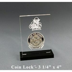 Coinlock Coin Display/ Award (up to 10 square inches)