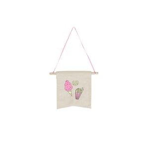Continued Wallflower Small Pennant (Natural Canvas)
