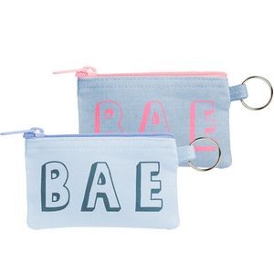 Continued Penny Key Ring Pouch (Colored Canvas + Denim)