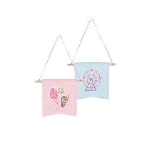 Continued Wallflower Small Pennant (Colored Canvas & Denim)