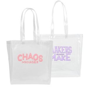 Continued All That Grocery Clear/Grid Vinyl Tote
