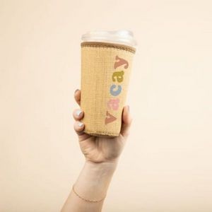 Coffee Sleeve - Large - Burlap Neoprene