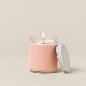 Glass Jar Candle w/Lid - Label